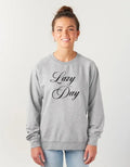 Lazy Day Graphic Crew - Athletic Heather by Boutique 23