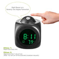 LCD Projection Alarm Clock with Voice Broadcast Function by DailySale