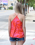 Leaf Print Halter Neck by Boutique 23