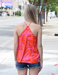 Leaf Print Halter Neck by Boutique 23