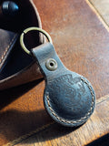 Leather AirTag Key Ring - Apple AirTag, Handmade Full-Grain Leather | Yarets Leather by Zerodamage Sahara Case LLC