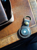 Leather AirTag Key Ring - Apple AirTag, Handmade Full-Grain Leather | Yarets Leather by Zerodamage Sahara Case LLC