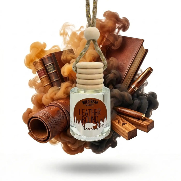 Leather Bound Car Freshener by Wild Bear Market
