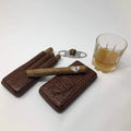 Leather Cigar Case by Mulling Room with Stainless Steel Cutter by DailySale