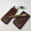 Leather Cigar Case by Mulling Room with Stainless Steel Cutter by DailySale