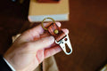 Leather Key Clip N1 - Handmade Full-Grain Leather | Yarets Leather by Zerodamage Sahara Case LLC