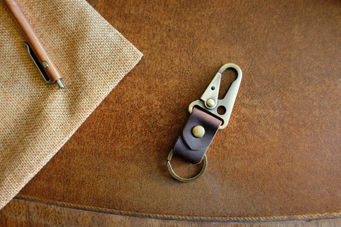 Leather Key Clip N1 - Handmade Full-Grain Leather | Yarets Leather by Zerodamage Sahara Case LLC