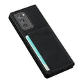 Leather Series Case for Samsung Galaxy Z Fold2 5G (Fold 2- Black by Zerodamage Sahara Case LLC