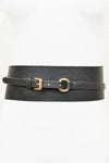 Leather Waist Belt w/Gold Hardware