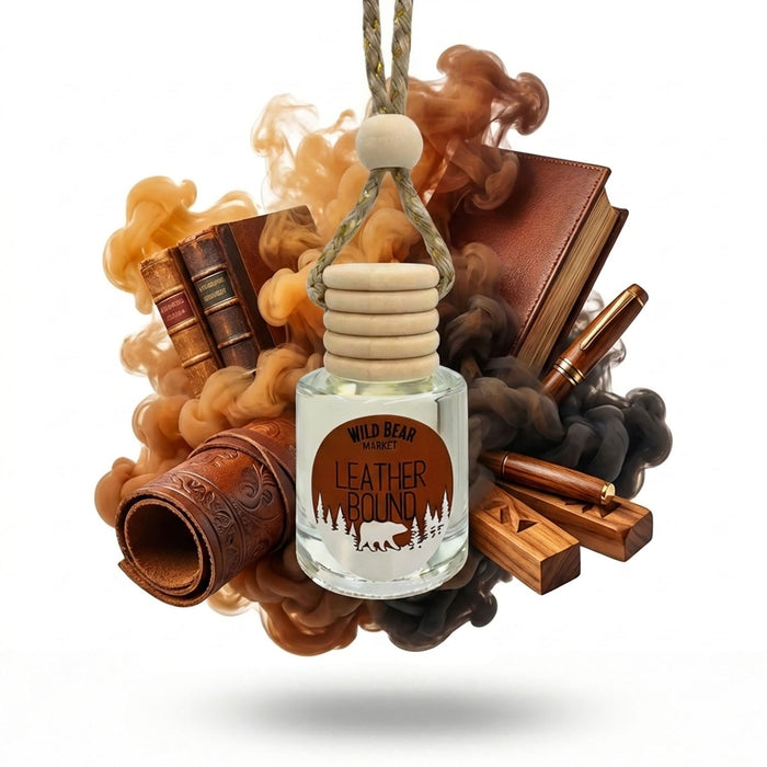 Leather Bound Car Freshener by Wild Bear Market