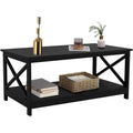 Lecut 39.56” L Concise Style Coffee Table Oxford Console Table by DailySale