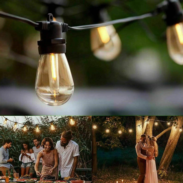 LED 15x S14 Bulbs Globe String Lights Commercial Grade Patio Outdoor Garden by DailySale