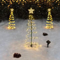 LED Christmas Tree Outdoor Solar Ground Plug Lights by DailySale