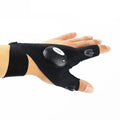 LED Flashlight Magic Strap Fingerless Gloves with 2 LED Light by DailySale