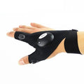 LED Flashlight Magic Strap Fingerless Gloves with 2 LED Light by DailySale