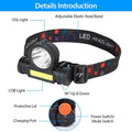 LED Headlight Super Bright Head Torch with 3 Lighting Modes by DailySale