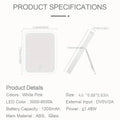LED Makeup Mirror Touch Screen 3 Light Portable Standing Folding Vanity Mirror by DailySale