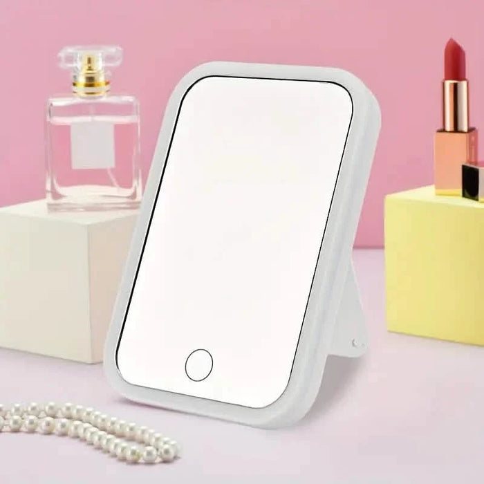 LED Makeup Mirror Touch Screen 3 Light Portable Standing Folding Vanity Mirror by DailySale