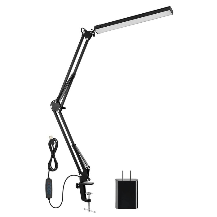 LED Reading Desk Lamp with Clamp Adjustable Swing Arm by DailySale