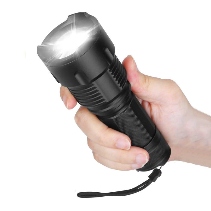 LED Rechargeable Zoomable Flashlight by DailySale