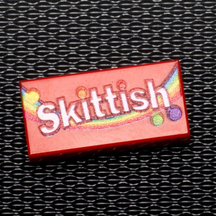 Skittish - Custom Printed Candy 1x2 Tile made using LEGO part by B3 Customs