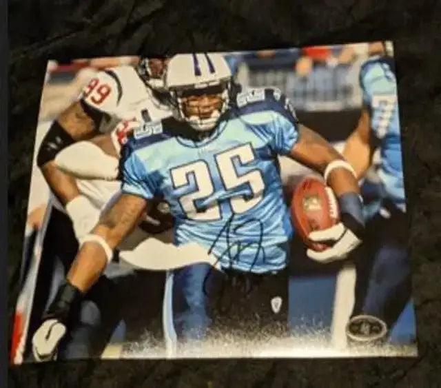 Lendale White Tennessee Titans autographed 8x10 photo with coa sticker by Price Is Right Miami