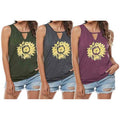 Leo Rosi Women Casual Sunflower Summer Tank Top by DailySale