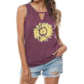 Leo Rosi Women Casual Sunflower Summer Tank Top by DailySale