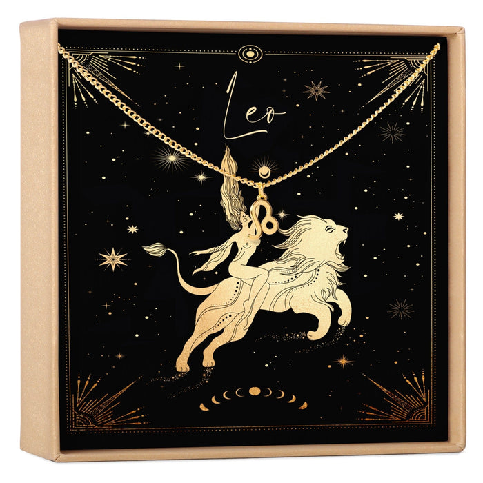 Leo Zodiac Deity Necklace by Dear Ava