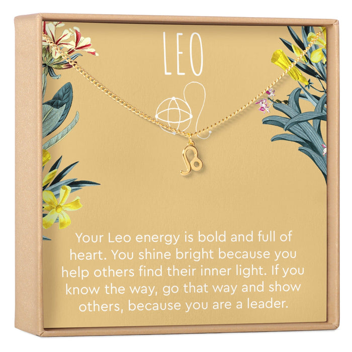 Leo Zodiac Gift Necklace by Dear Ava