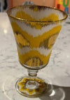 Les Ottomans Ikat Gold Wine Glass