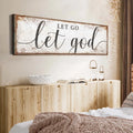 Let Go Let God Faith Sign V by Tailored Canvases