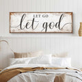 Let Go Let God Faith Sign V by Tailored Canvases