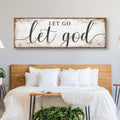 Let Go Let God Faith Sign V by Tailored Canvases