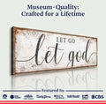 Let Go Let God Faith Sign V by Tailored Canvases