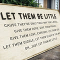 Let Them Be Little Playroom Sign by Tailored Canvases