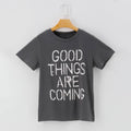 Letters Print Round Neck Short Sleeve Casual T-Shirt by DailySale