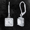 Leverback Elegance Princess Halo Drop Earring