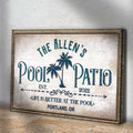 Life Is Better At The Pool And Patio Sign by Tailored Canvases