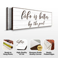 Life Is Better By The Pool Sign by Tailored Canvases