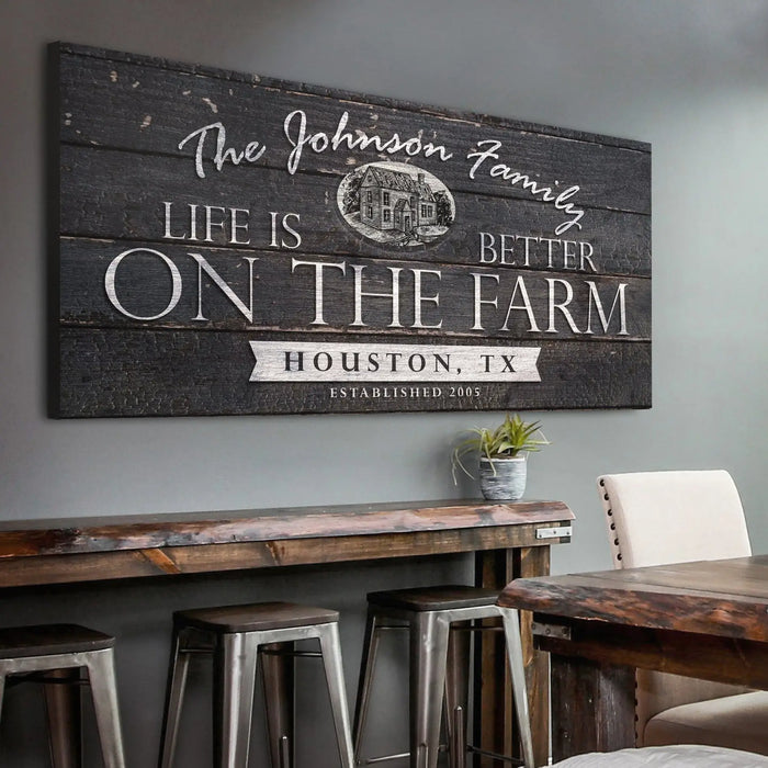 Life Is Better On The Farm Sign V by Tailored Canvases