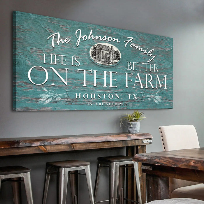 Life Is Better On The Farm Sign VI by Tailored Canvases