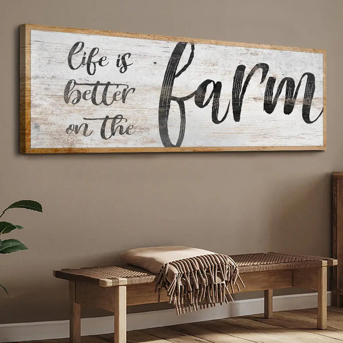 Life Is Better On The Farm Sign VII by Tailored Canvases
