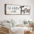 Life Is Better On The Farm Sign VIII by Tailored Canvases