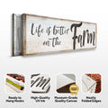 Life Is Better On The Farm Sign VIII by Tailored Canvases