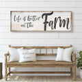 Life Is Better On The Farm Sign VIII by Tailored Canvases