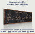 Life Is Better On The Lake Sign by Tailored Canvases