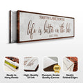 Life Is Better On The Lake Sign II by Tailored Canvases