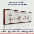 Life Is Better On The Lake Sign II by Tailored Canvases