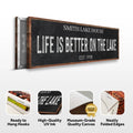 Life Is Better On The Lake Sign III by Tailored Canvases